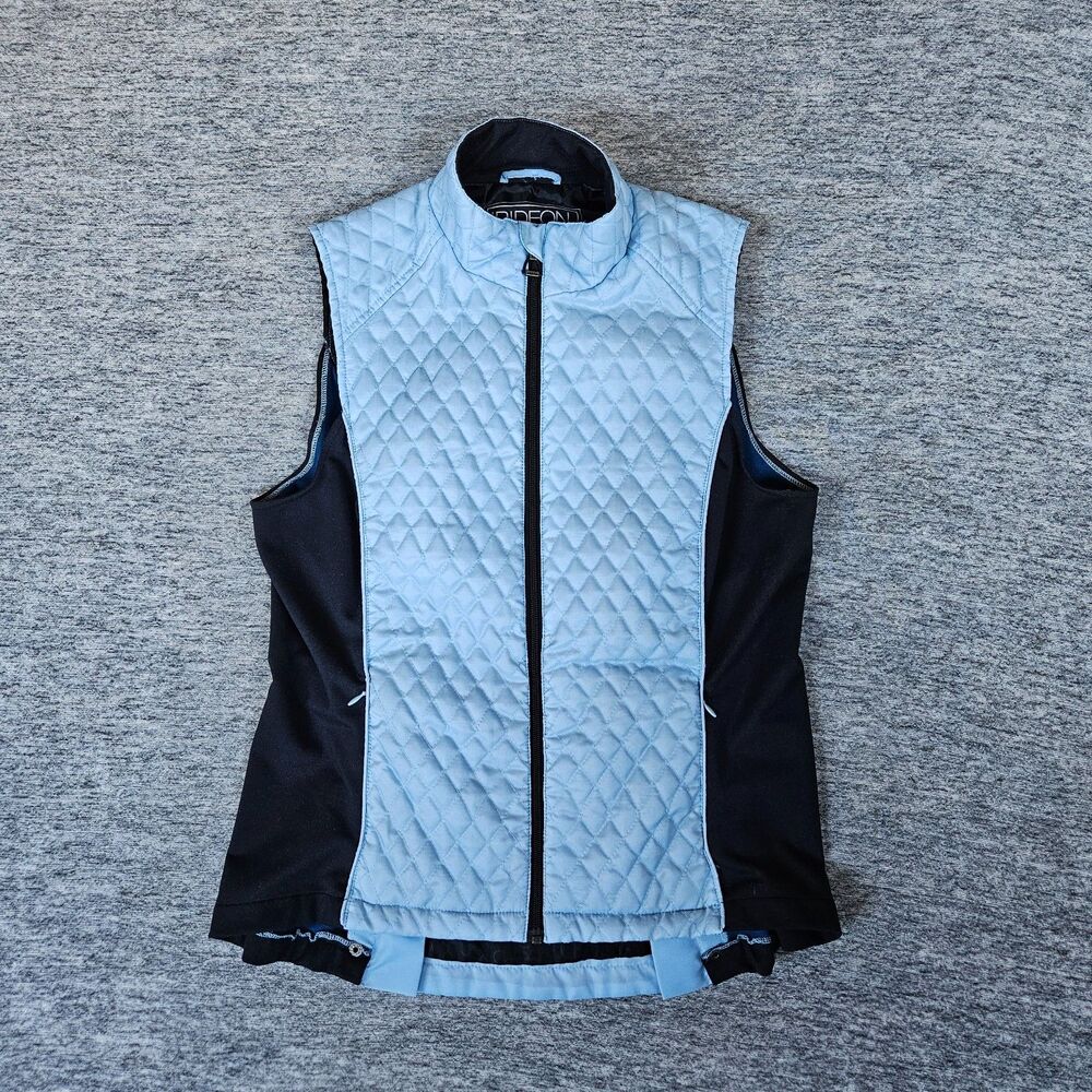 Irideon Women's Vinyasa Quilted Riding Vest-XL-Blue/Black Equestrian Pockets